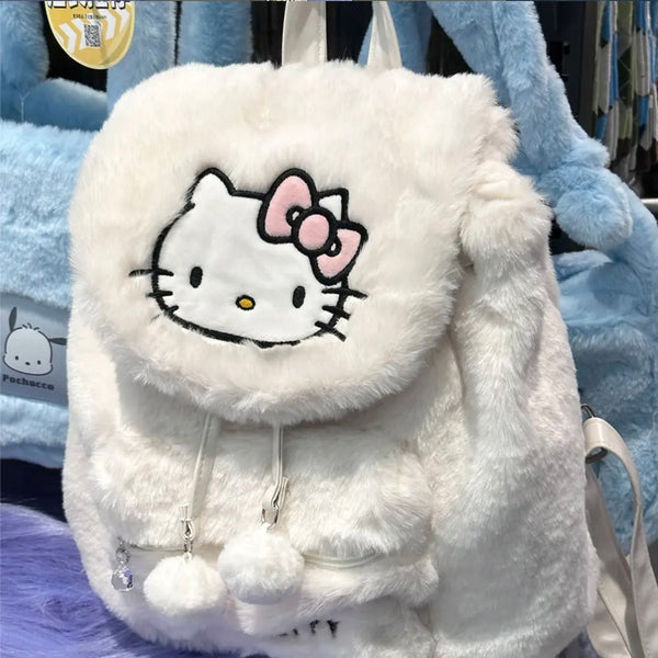 Hello kitty fuzzy backpack