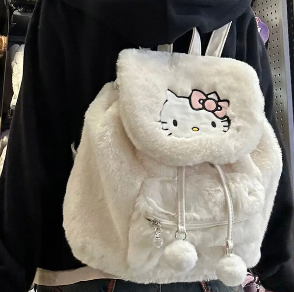 Hello kitty fuzzy backpack