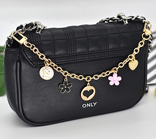 Bag Charms for Handbags, Flower Bag Chains Pendant Accessories for Wallet Purse Designer Shoulder Bag Charm 2pcs