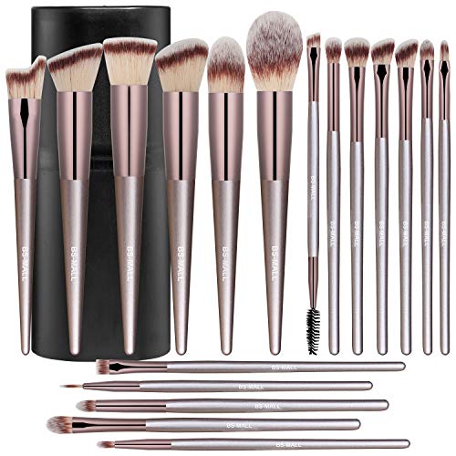 Professional Makeup Brush Set 18 Pcs Premium Synthetic Hypoallergenic Makeup Brushes with black case
