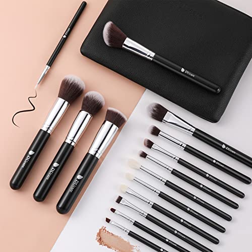 Professional Hypo allergenic Makeup Brushes 15Pcs Set with Case