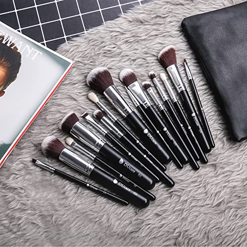 Professional Hypo allergenic Makeup Brushes 15Pcs Set with Case